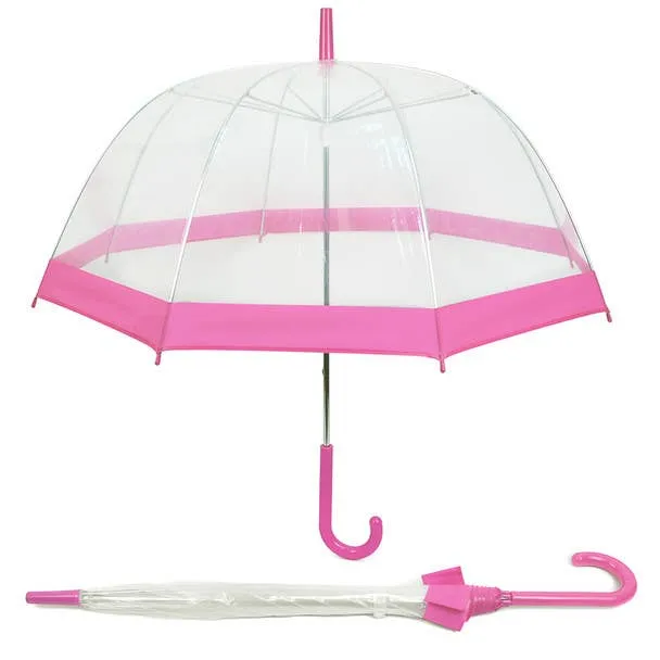 See-Thru-Bubble Wind-Resistant Premium Clear Umbrella - Black