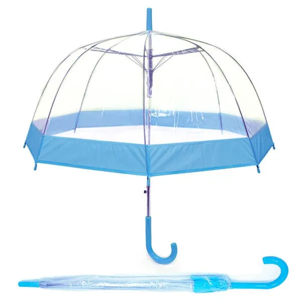 See-Thru-Bubble Wind-Resistant Premium Clear Umbrella - Black