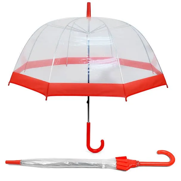See-Thru-Bubble Wind-Resistant Premium Clear Umbrella - Black