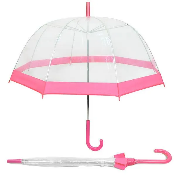 See-Thru-Bubble Wind-Resistant Premium Clear Umbrella - Black