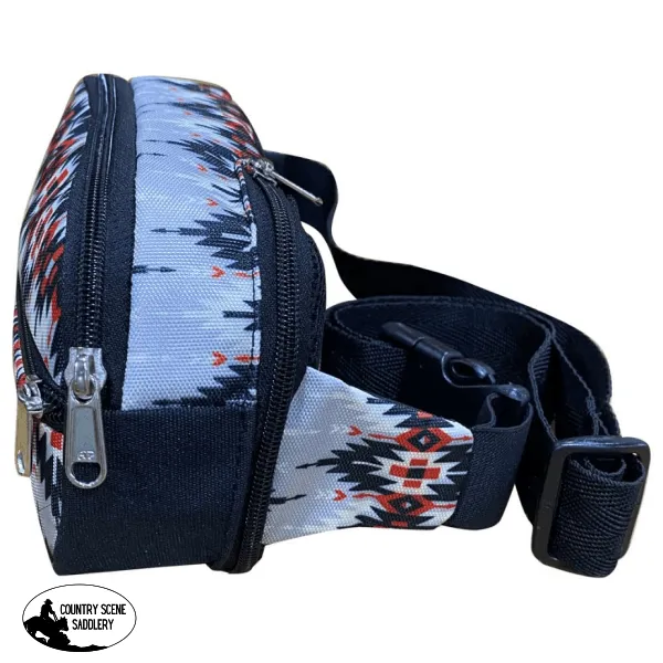 Showman Hip Pack (Fanny Pack) Bag with Gray Aztec design