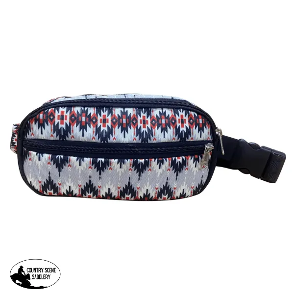 Showman Hip Pack (Fanny Pack) Bag with Gray Aztec design