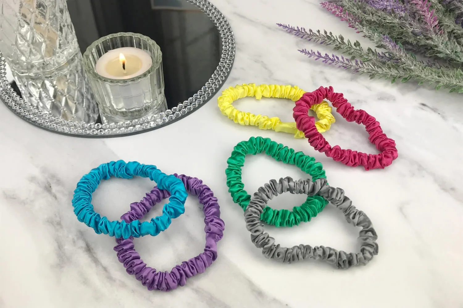 Silk Hair Ties - Bright Set (Mini)