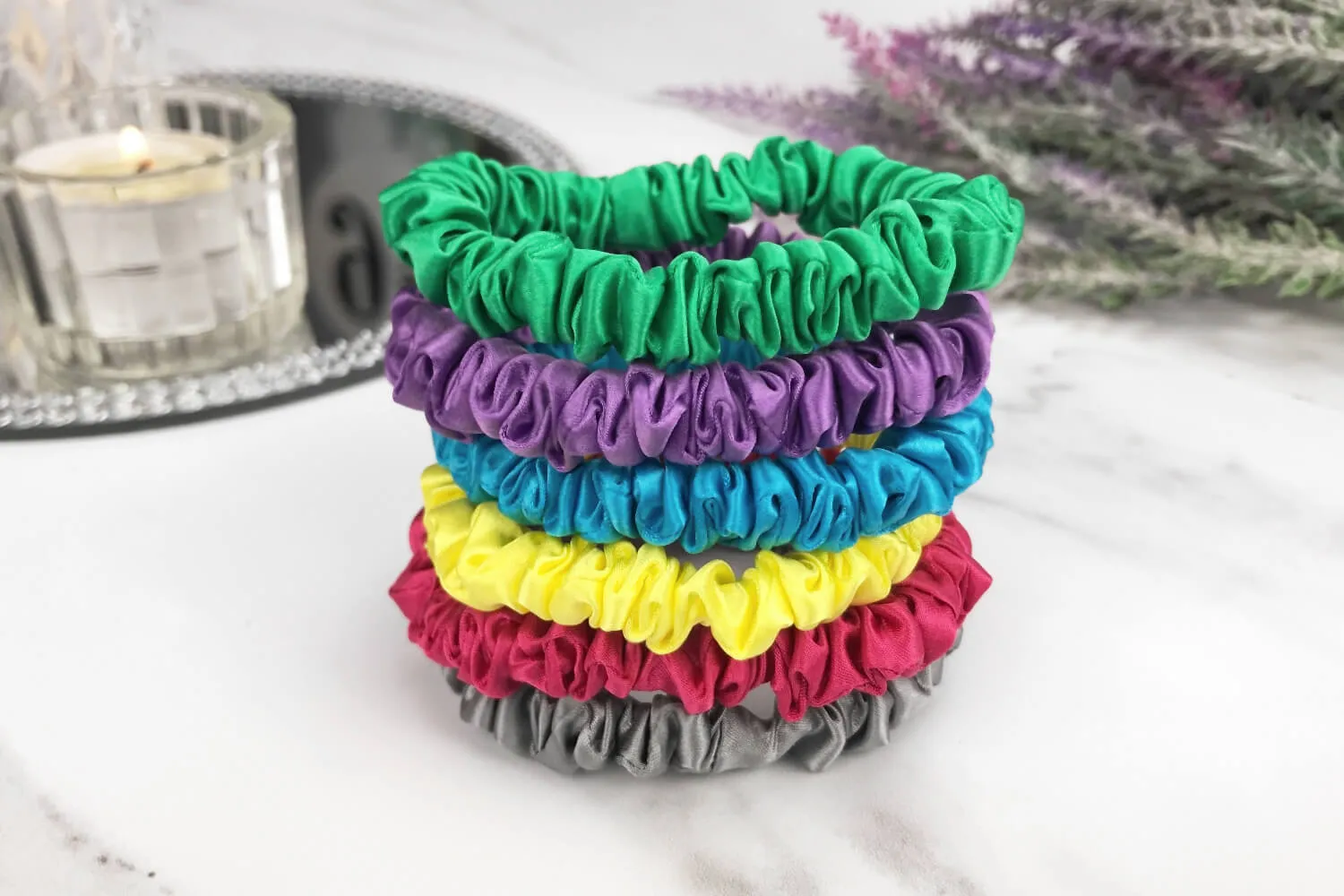 Silk Hair Ties - Bright Set (Mini)