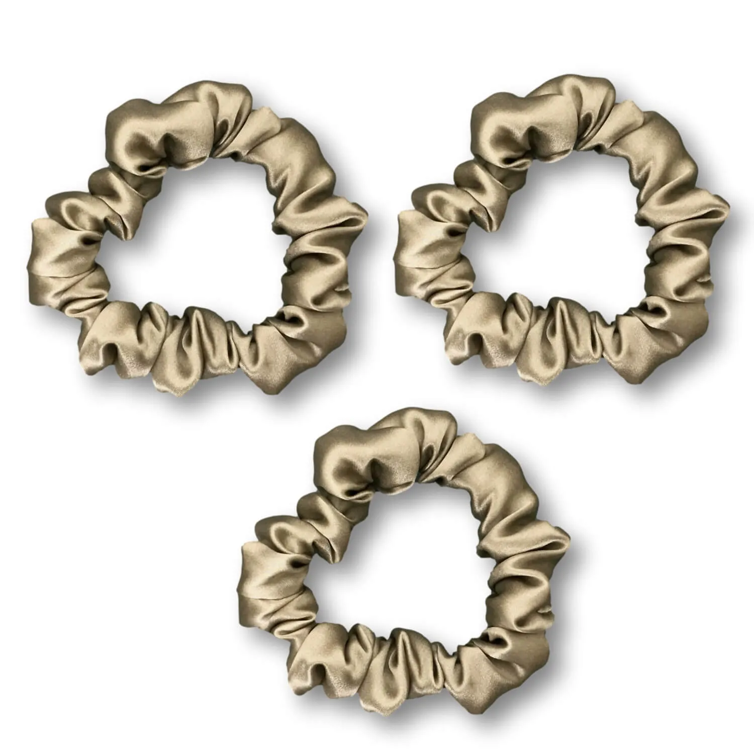 Silk Hair Ties - Dark Taupe (Skinny)