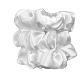 Silk Hair Ties - White (Large)