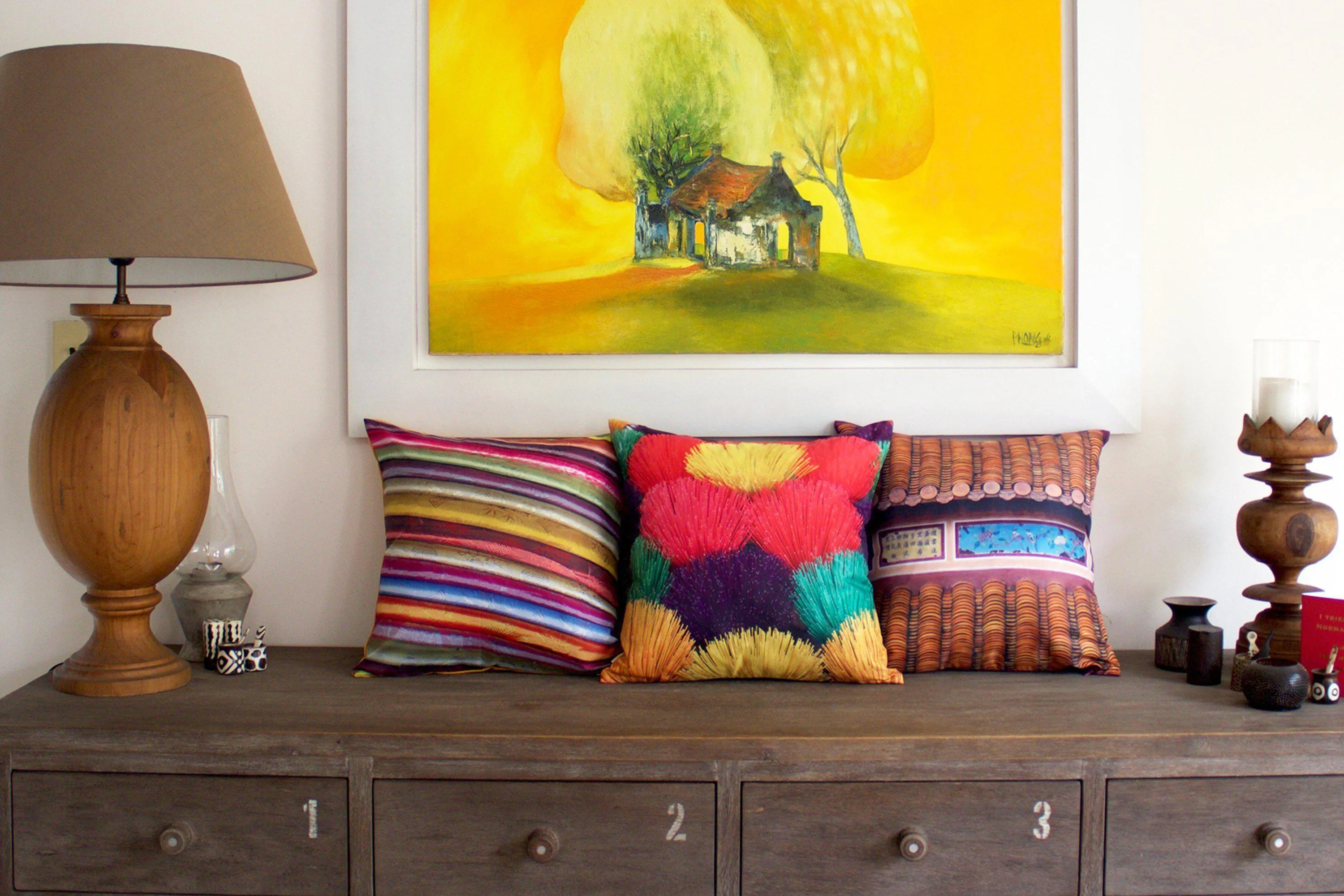 Silk Scarves Design Cushion Cover