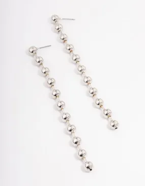 Silver Ball Chain Drop Earrings