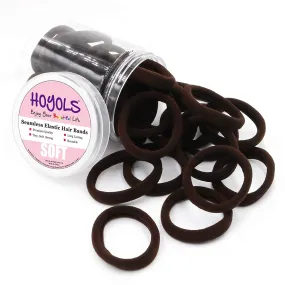 Soft & Stretch Cotton Hair Ties Large Hair Bands Nylon Fabric Ponytail Holder for Thick Heavy Curly Hair, No Slip No Damage Seamless Scrunchies Headbands  (Espresso)