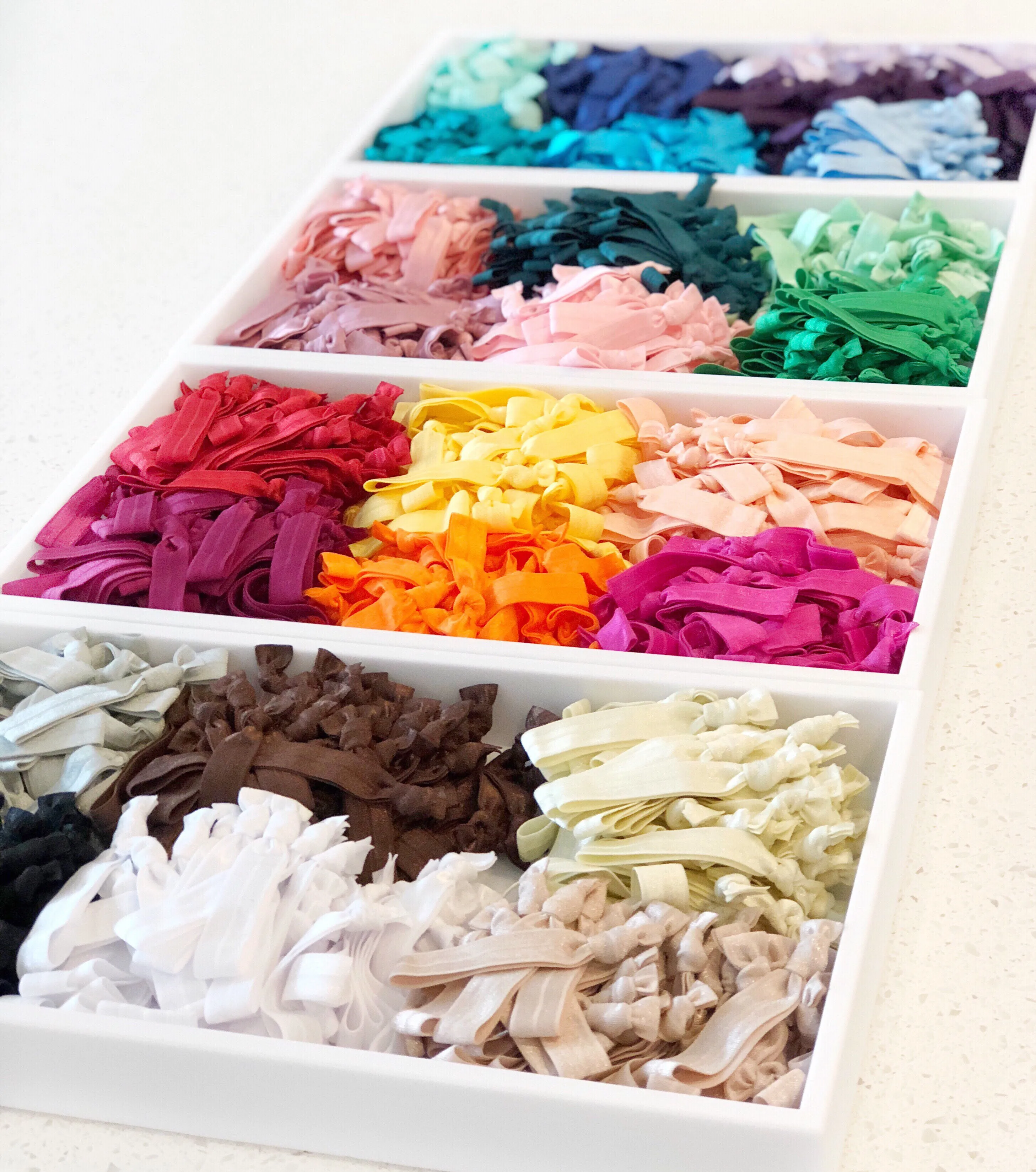 Solid Color Creaseless Hair Ties - Set of 25