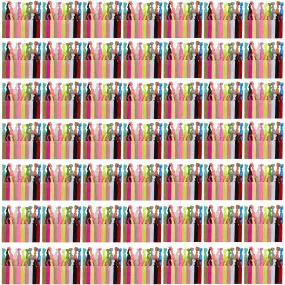 Solid Ribbon Hair Ties - 1000 Pack