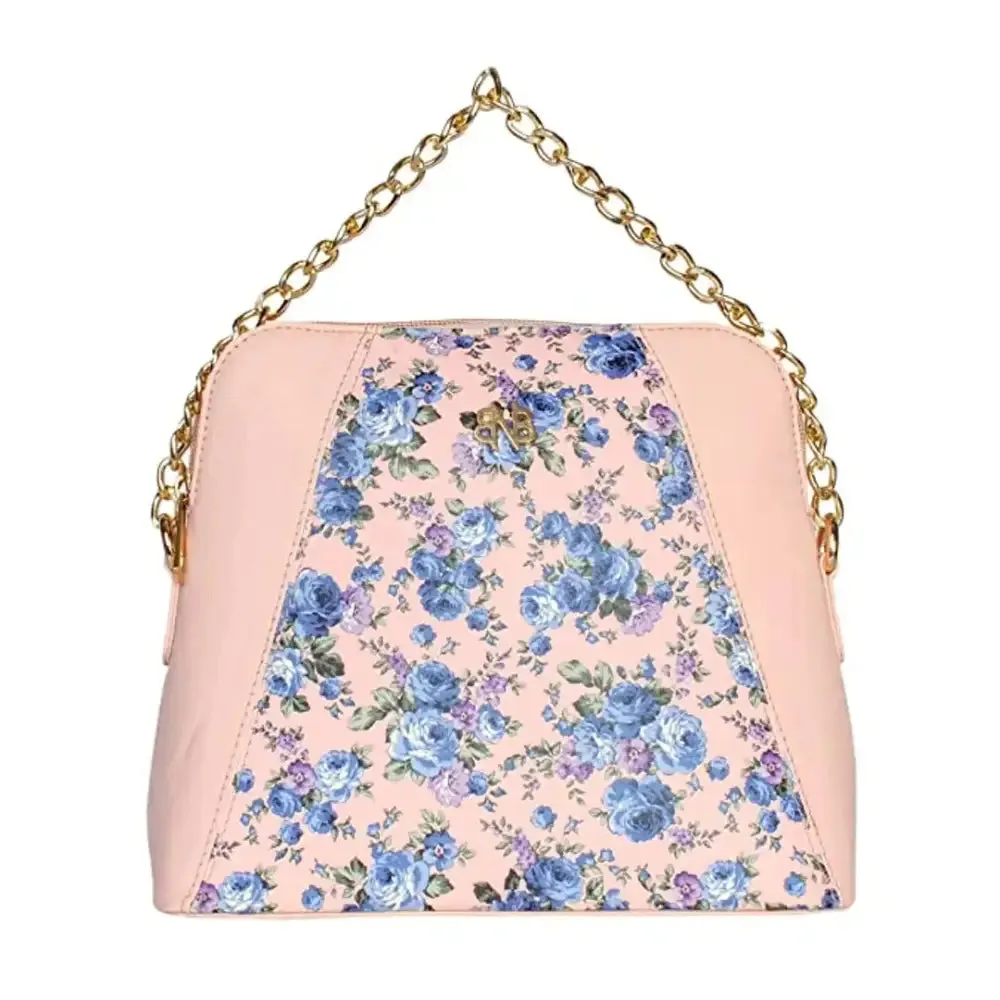 Stylish Pink Artificial Leather Printed Handbags For Women