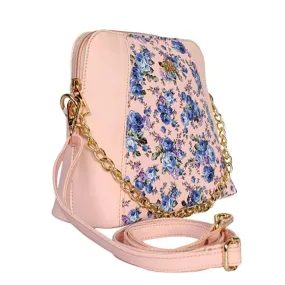 Stylish Pink Artificial Leather Printed Handbags For Women