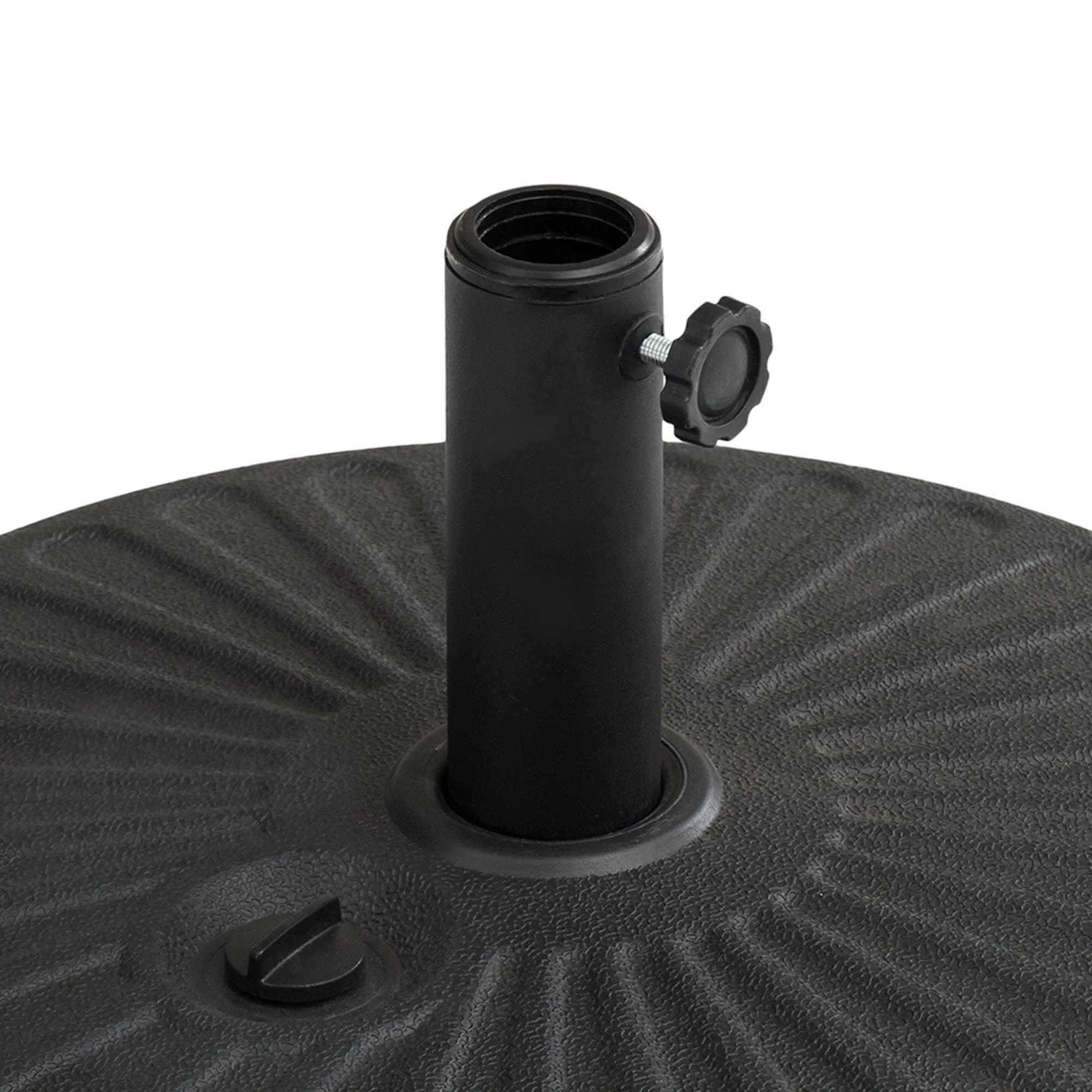 SUNJOY Universal Black Water & Sand Inject Spoke Texture Patio Umbrella Base