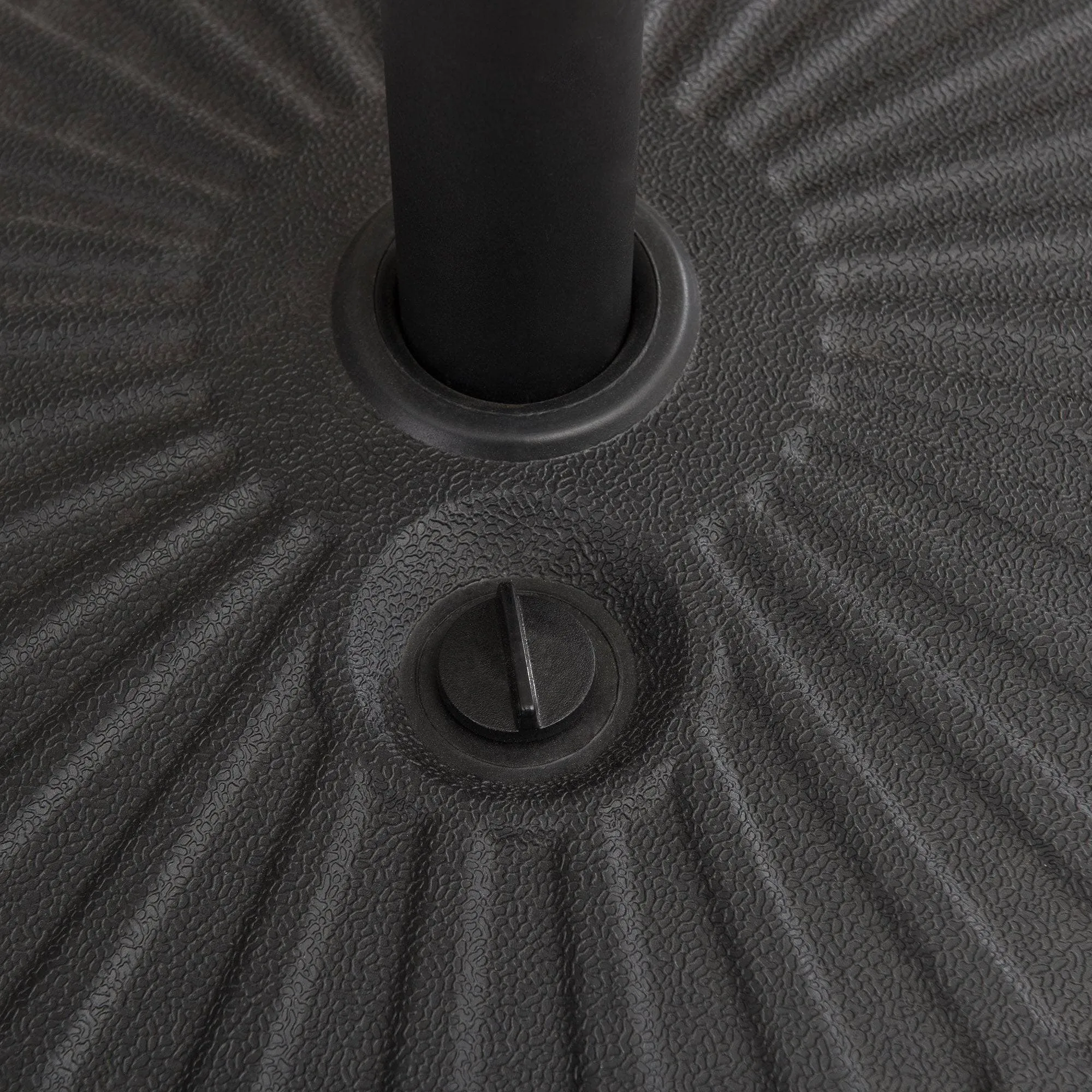 SUNJOY Universal Black Water & Sand Inject Spoke Texture Patio Umbrella Base