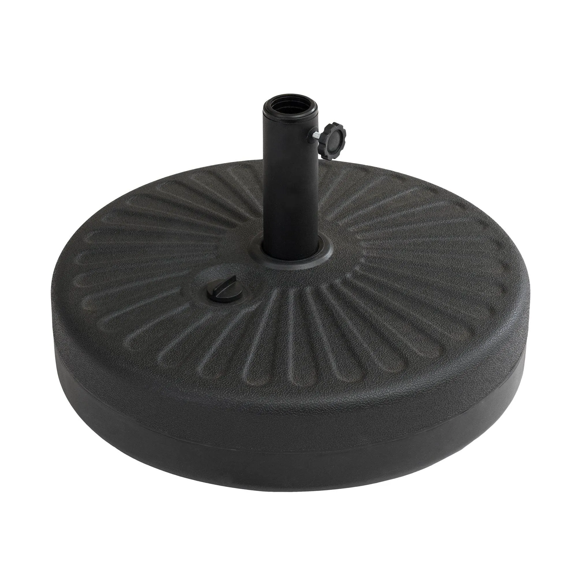 SUNJOY Universal Black Water & Sand Inject Spoke Texture Patio Umbrella Base
