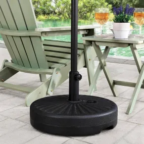 SUNJOY Universal Black Water & Sand Inject Spoke Texture Patio Umbrella Base