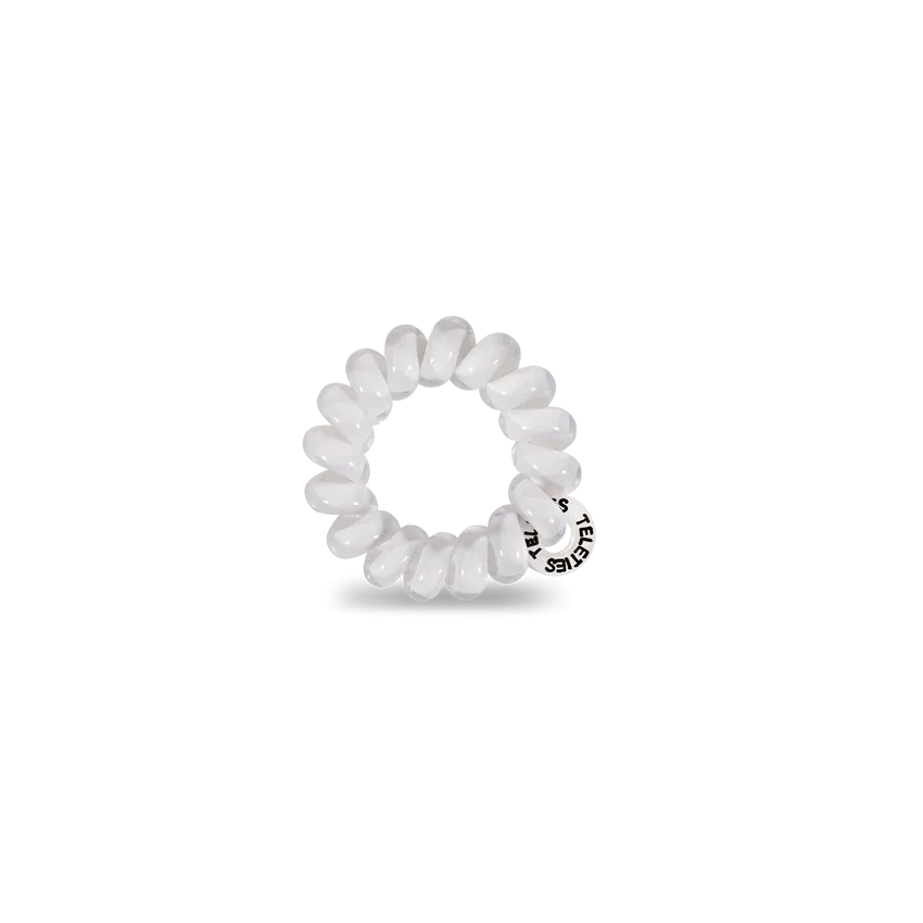 Teleties Hair Tie - Tiny Band Pack of 5 - Coconut White