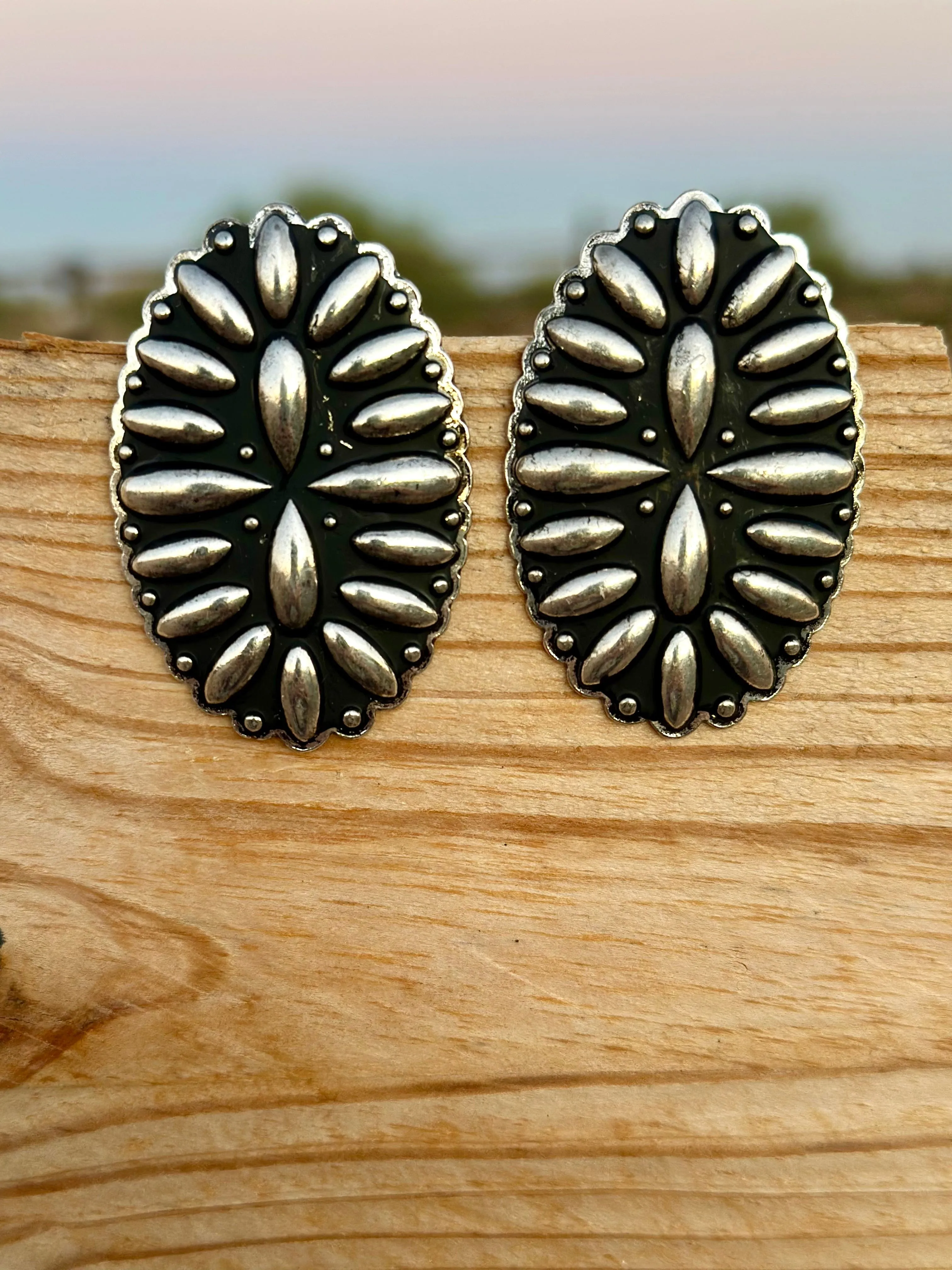 The West of Pecos Concho Earrings