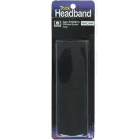 Thick 2-Ply Headband - Black
