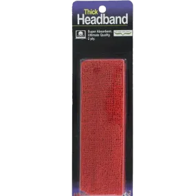 Thick 2-Ply Headband - Red