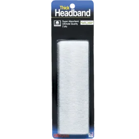 Thick 2-Ply Headband - White