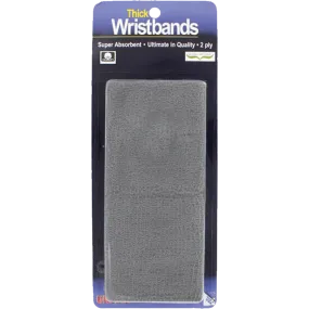 Thick 2-Ply Wristband - Gray