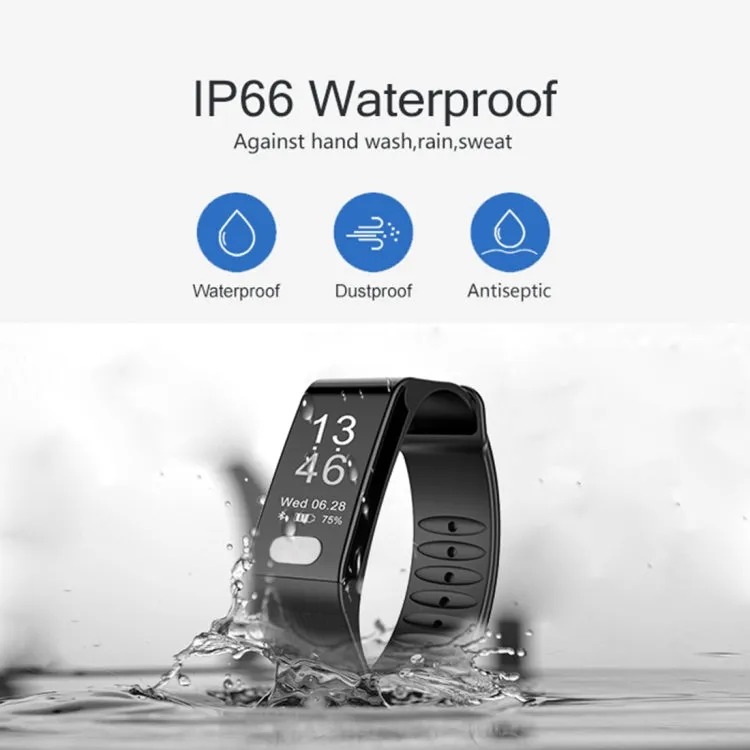 TLW T6 Fitness Tracker 0.96 inch OLED Display Wristband Smart Bracelet, Support Sports Mode / ECG / Heart Rate Monitor / Blood Pressure / Sleep Monitor (Blue)