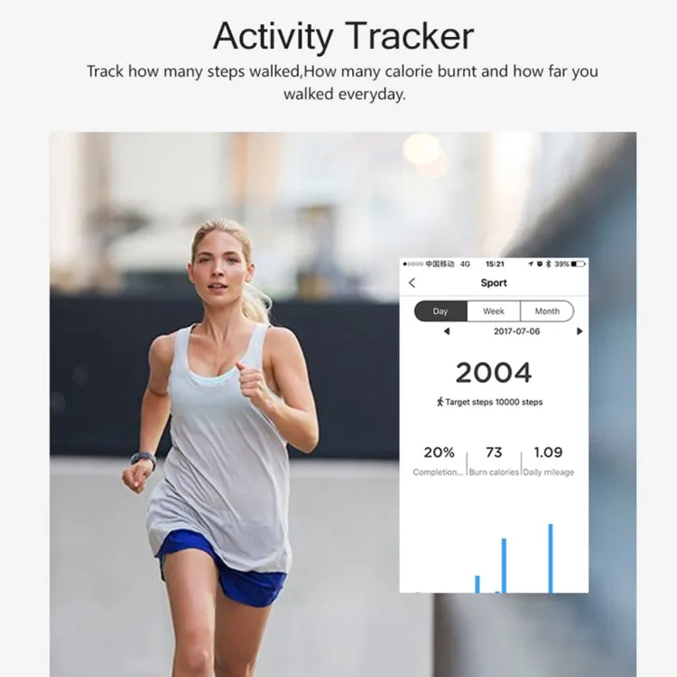 TLW T6 Fitness Tracker 0.96 inch OLED Display Wristband Smart Bracelet, Support Sports Mode / ECG / Heart Rate Monitor / Blood Pressure / Sleep Monitor (Blue)
