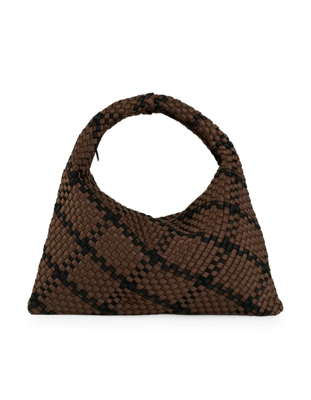 Two-Tone Woven Handbag