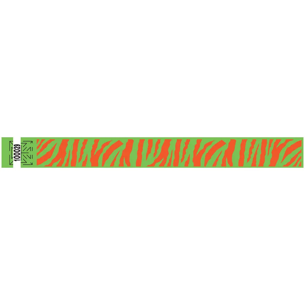 Tytan-Band® Expressions Tyvek Wristbands 1" Tiger Design TX31 (500/Pack)
