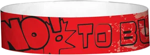 Tyvek® 3/4" x 10" No To Bullying pattern wristbands