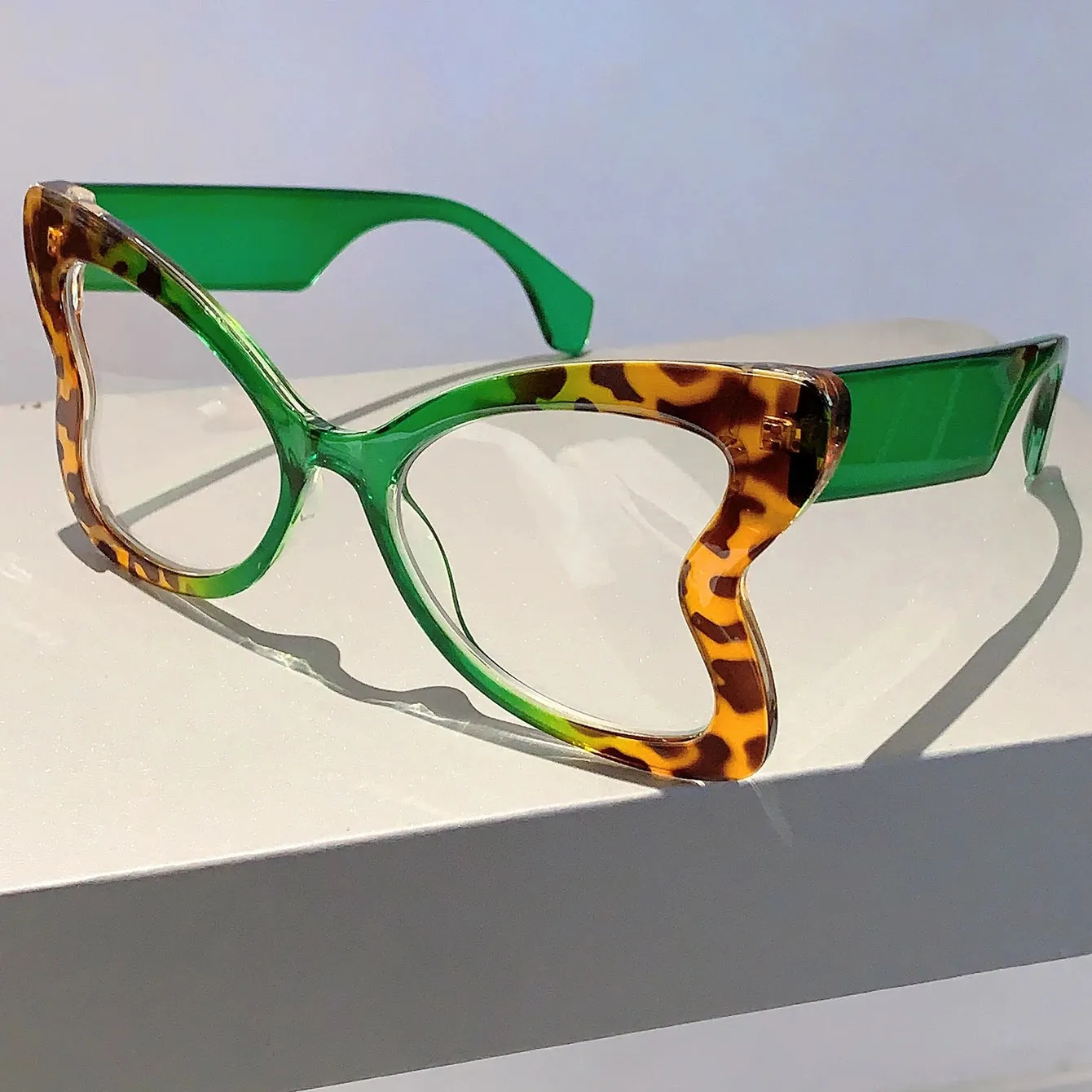 VAIGE Chic Oversized Butterfly Sunglasses in Black and Gold