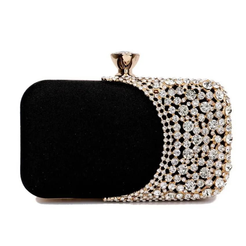 Vera May Beatrix Black Evening Clutch