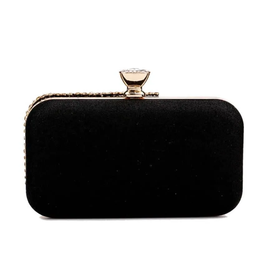 Vera May Beatrix Black Evening Clutch