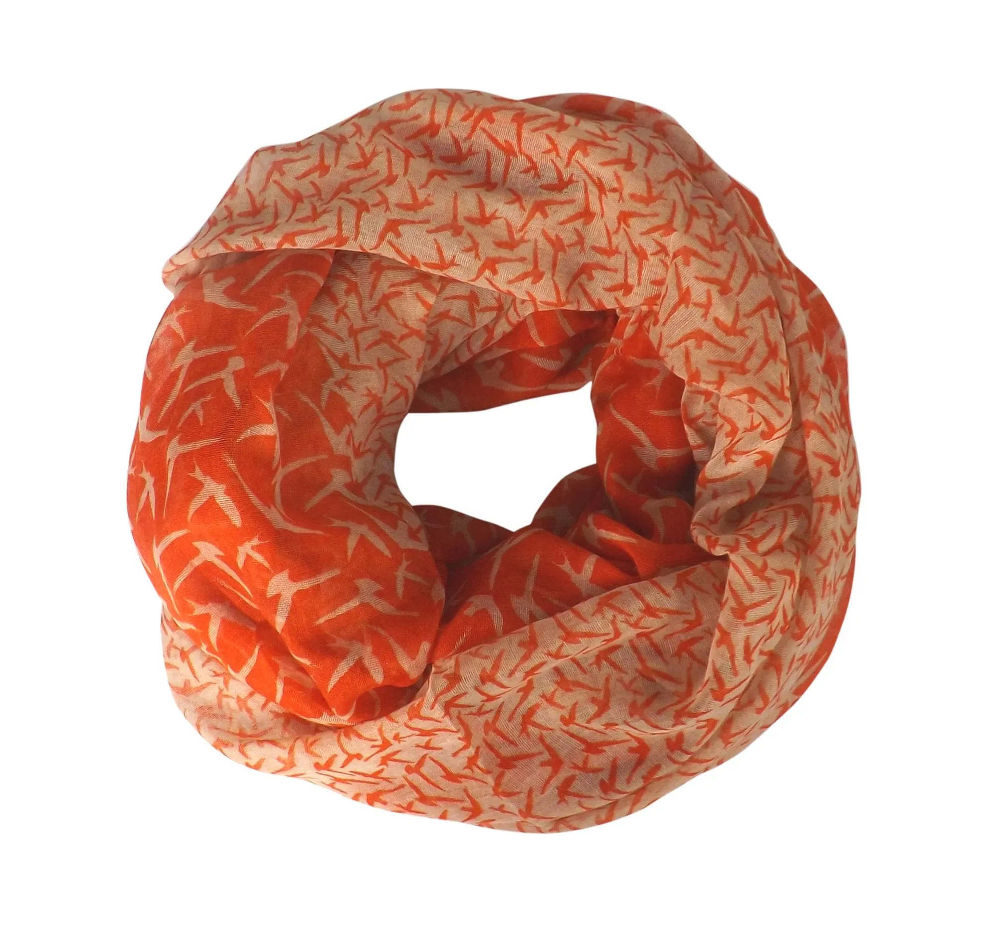 Vintage Fashion Funky Bird Print Infinity Loop Scarves