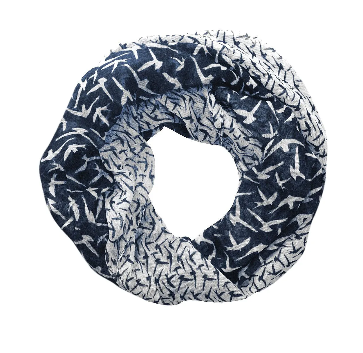 Vintage Fashion Funky Bird Print Infinity Loop Scarves