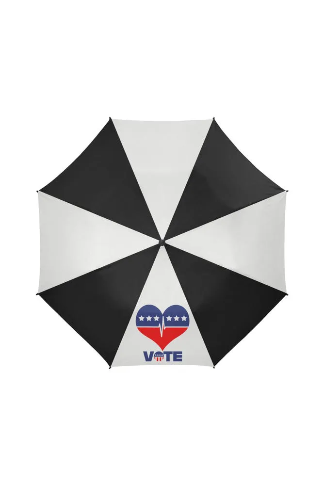 VOTE even if it rains Semi-Automatic Foldable Umbrella