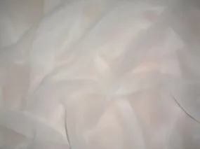 White 100% silk chiffon fabric 44" wide