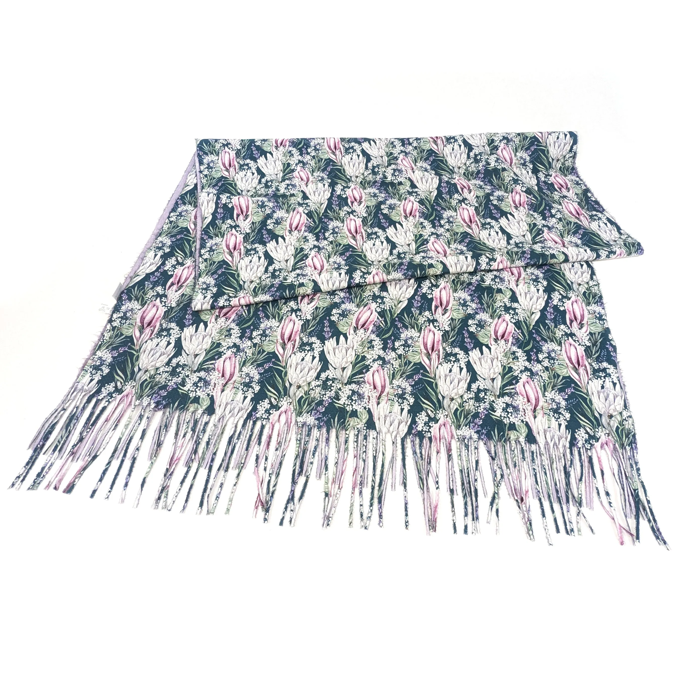 Winter Protea Pashmina Scarf (70x180cm) - Exclusive Design - Dusky Pink
