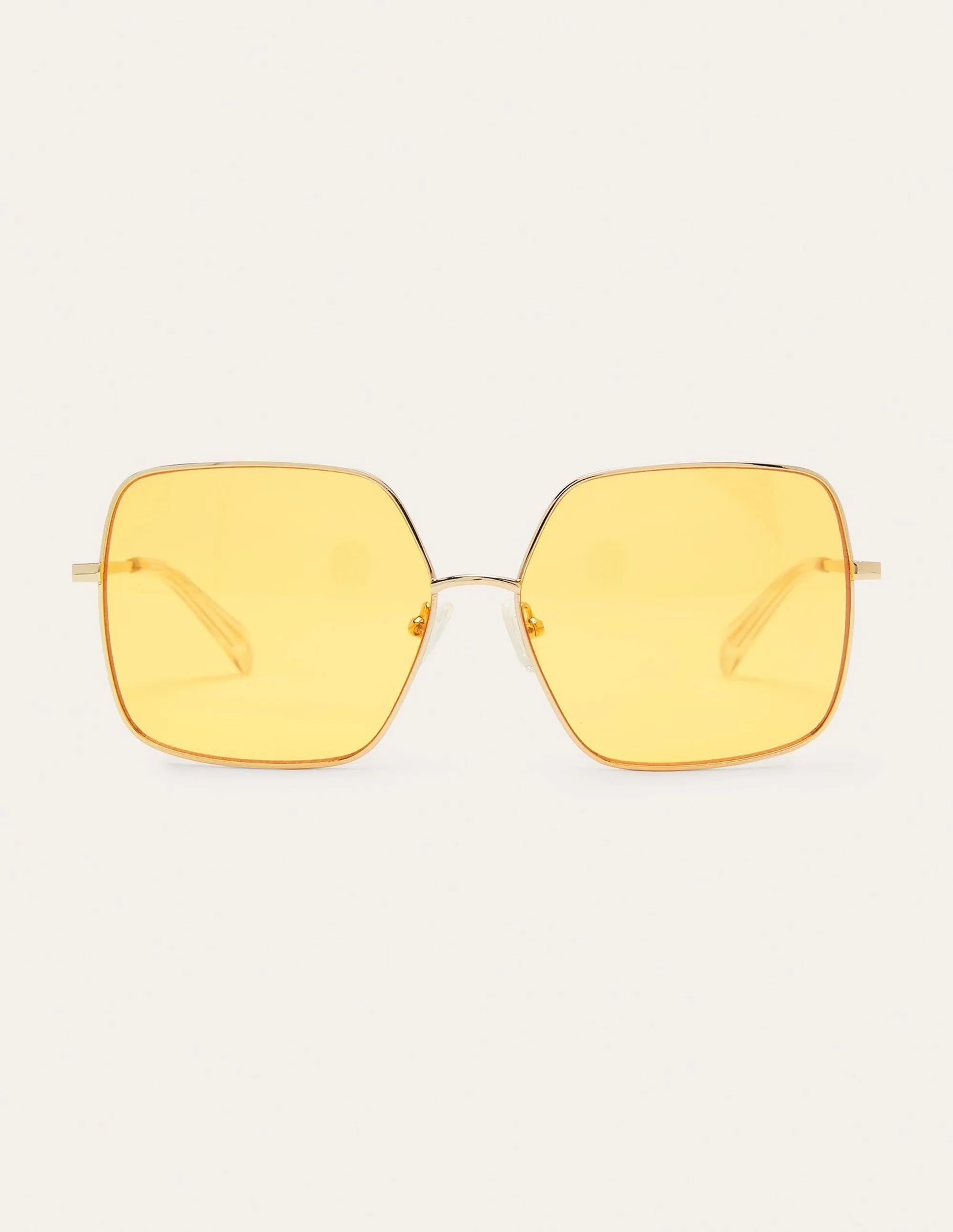 Wire Frame Sunglasses-Yellow