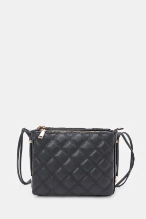 Women Black Quilted Cross Body Bag