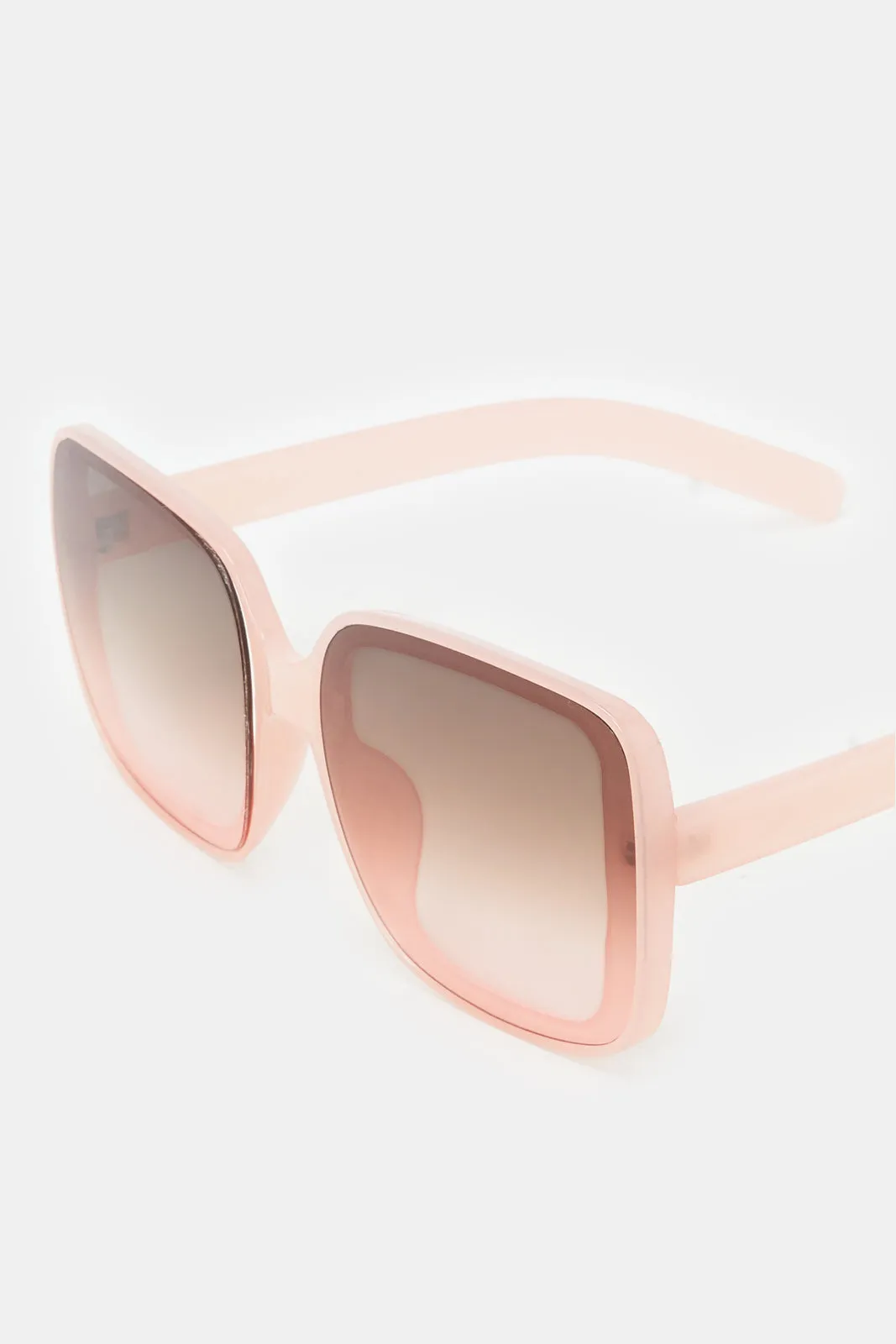 Women Pink Plain Wayfarer Oversized Sunglasses