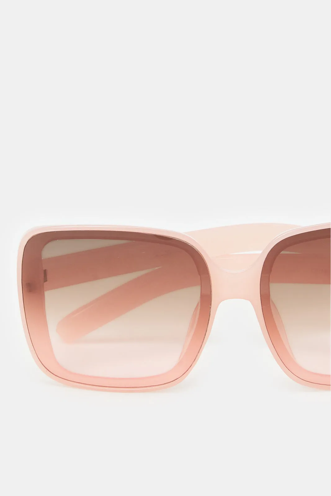 Women Pink Plain Wayfarer Oversized Sunglasses