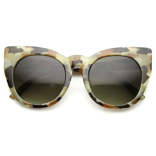 Women's Retro 1960's Mod Oversize Cat Eye Sunglasses